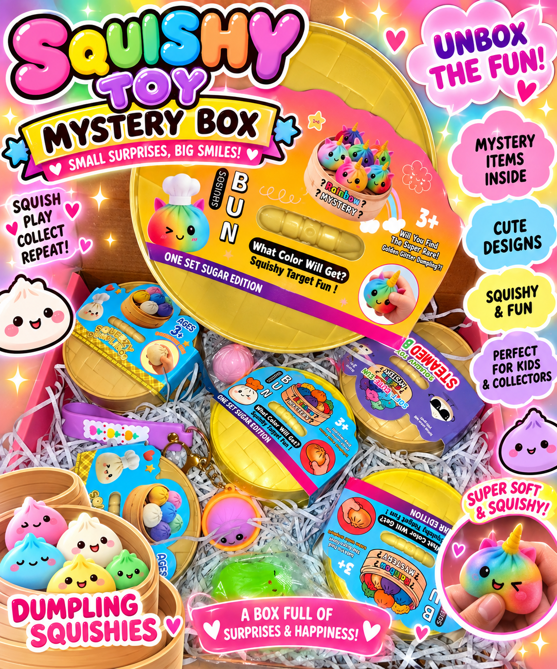 Dumpling Mystery Squishy Box