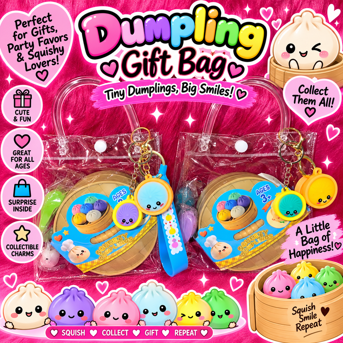 Dumpling Squishy Gift Bag