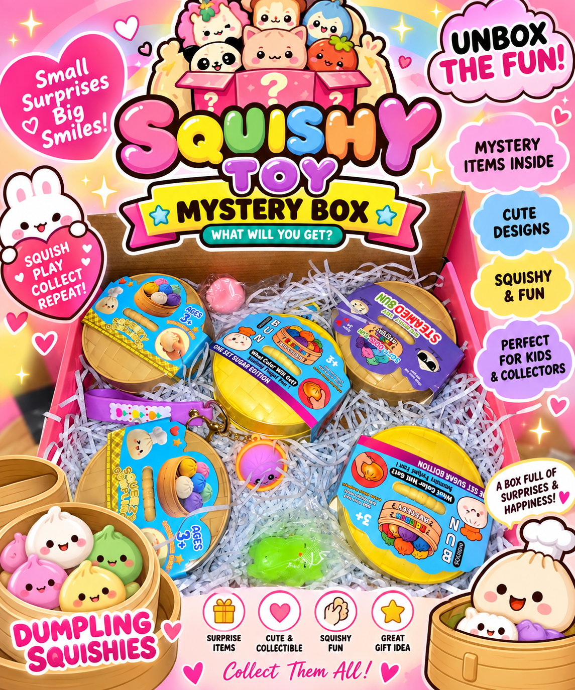 Dumpling Mystery Squishy Box