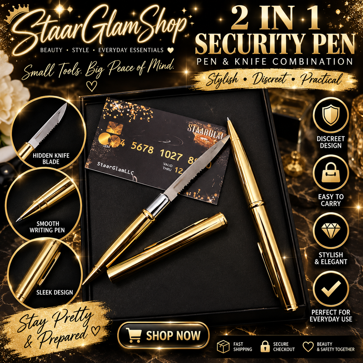 2-in-1 Security Pen | Stylish, Sleek & Discreet β¨