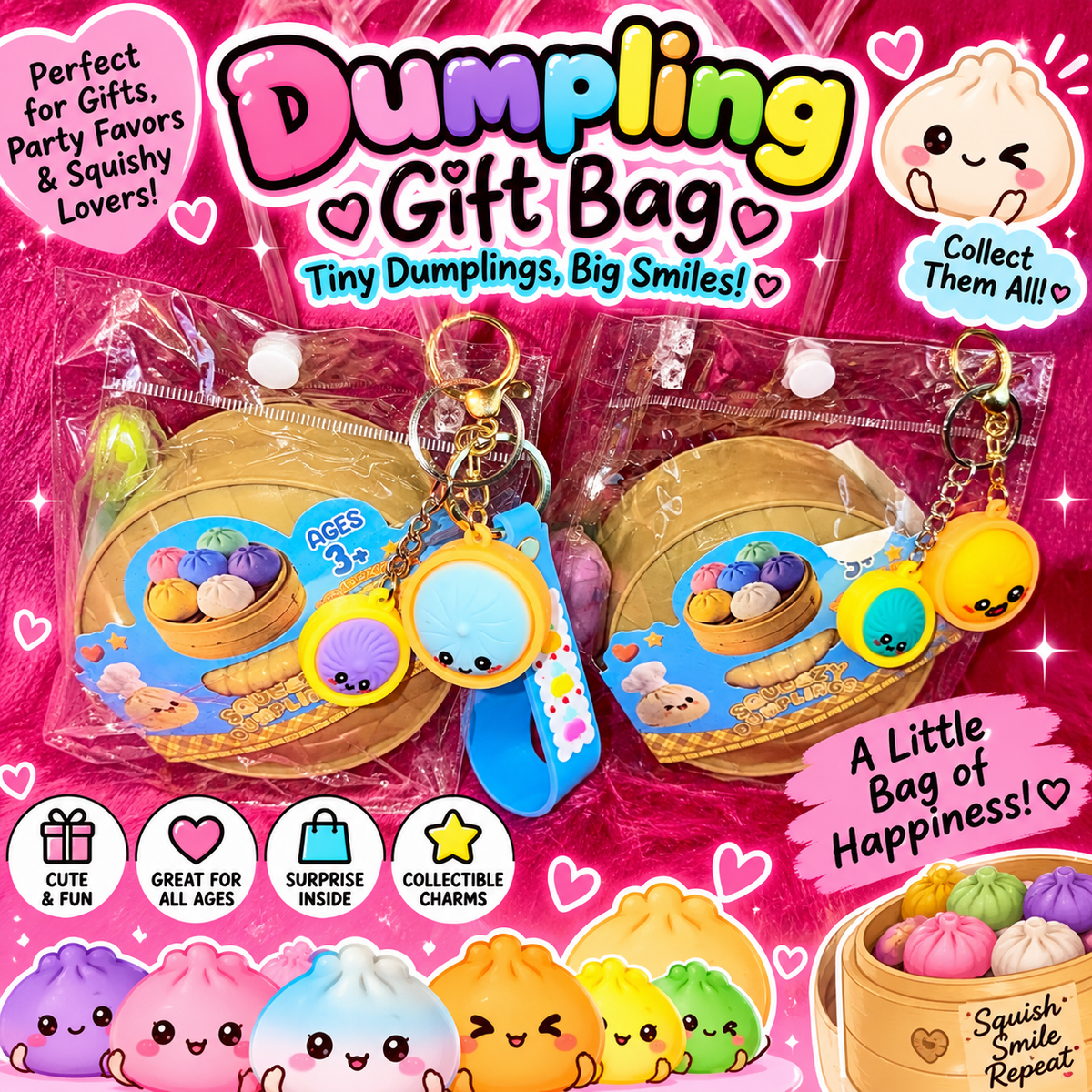 Dumpling Squishy Gift Bag