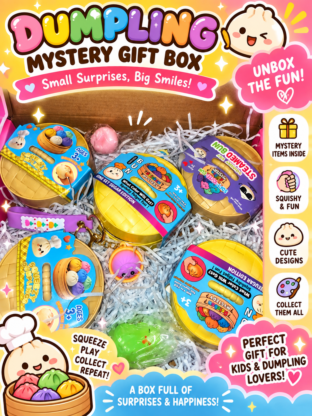 Dumpling Mystery Squishy Box
