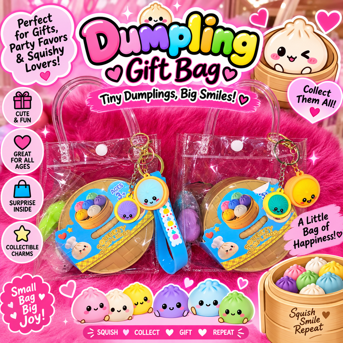 Dumpling Squishy Gift Bag