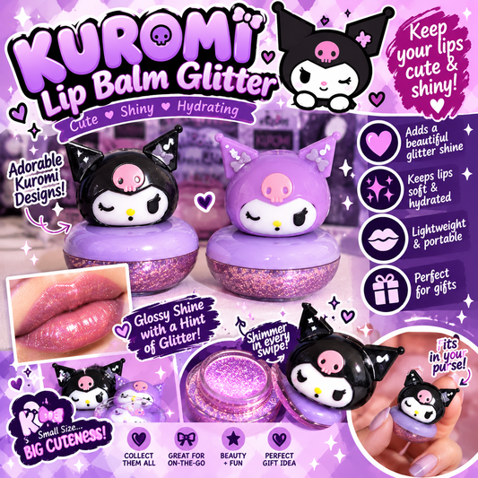 Kuromi Glitter lip balm